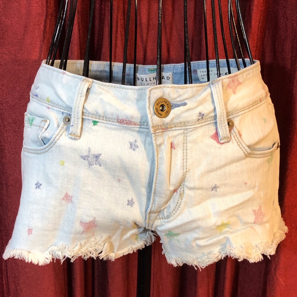 Denim Frayed Shorts